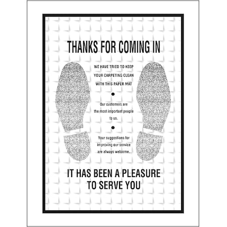 Asp Waffle Design Floor Mat, 16" X 21", 250 Per Box Pk 130